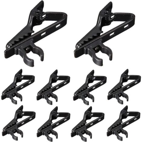 Pince Micro Cravate Amovible pour Conférence Interview Vlog 10 Pièces (1/4)