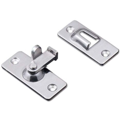 Loquet de serrure de porte à 90 degrés, loquet de verrouillage à angle de sécurité en acier inoxydable pour porte coulissante/poussoir (1/4)