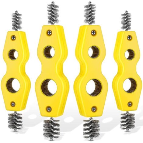 Lot de 4 Brosses Nettoyage Tuyaux Cuivre Intérieur Extérieur Filetage (1/4)
