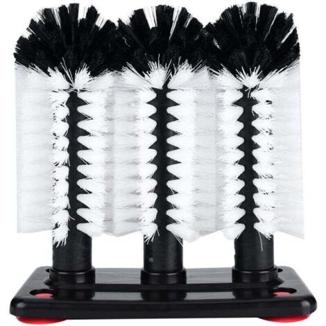 Lot de 3 brosses de nettoyage pour verre avec ventouse (1/4)