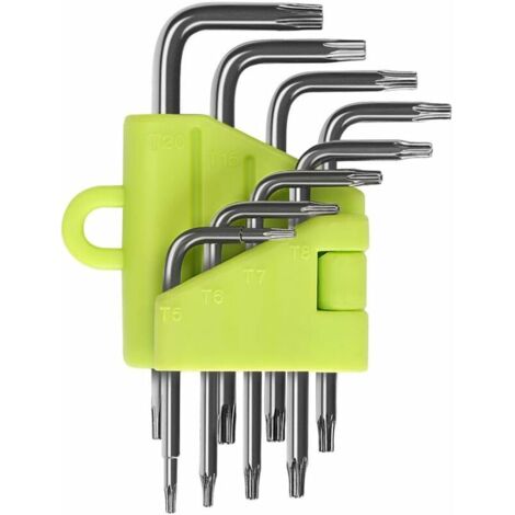 Kit 8 Clés Torx Coudées T5-T20 pour Réparation Montage Précis (1/4)