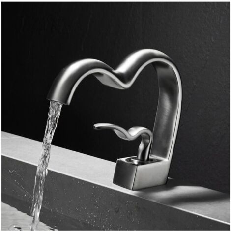 Robinet Mitigeur Cascade Moderne Pour Lavabo De Salle De Bain (1/4)