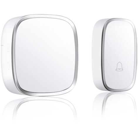 Sonnette Sans Fil Extérieure Étanche 300 m, 36 Mélodies, 4 Niveaux Volume, LED, 1 Récepteur (1/4)