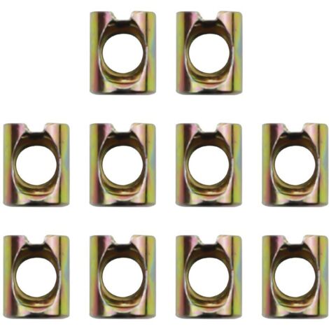 Lot de 10 écrous cylindriques M6 avec vis pour meubles et lits superposés (1/4)