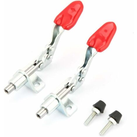 Lot de 2 Pinces à Charnière Verticales en Fer Galvanisé avec Dégagement Rapide pour Fixation Manuel (1/4)