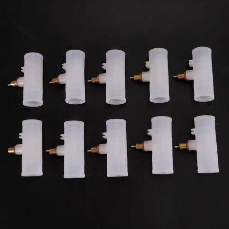 10 pièces distributeur d’eau en cuivre pour lapins, raccord en T en PVC (distributeur d’eau 3/4 pouce) (1/2)