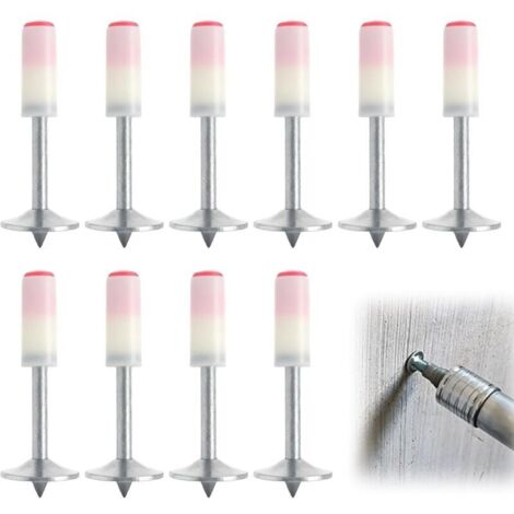 Clous Acier Trempé 7,3 mm pour Cloueur Béton Manuel et Électrique Pack de 400 (1/4)