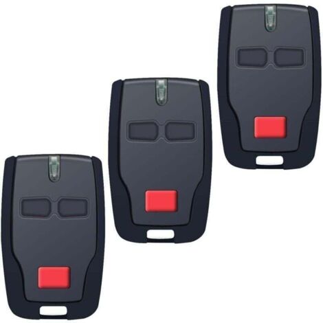 Télécommande Porte Garage 433,92 MHz Lot de 3 – 2 Canaux Boutons – Compatible BFT Mitto 2B RCB Kleio Ghibli TRC2 Ortviai (1/4)