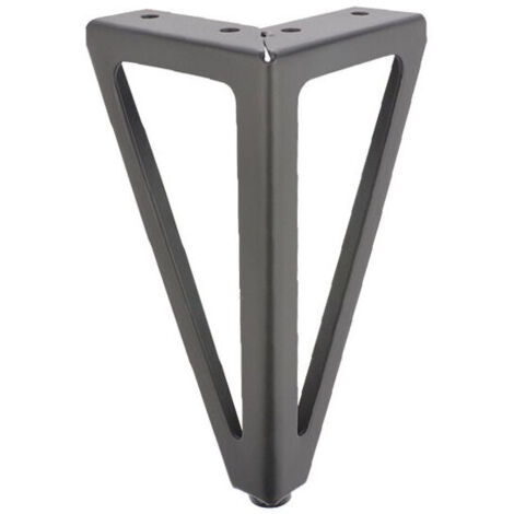 Lot de 4 Pieds Meubles Métalliques Noirs 15 cm pour Canapés Armoires Mobilier (1/4)