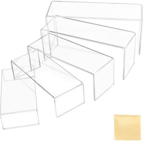 Support de Présentation Acrylique Transparent, 5 Tailles Forme U, Idéal pour Gâteaux, Figurines, Bijoux (1/4)
