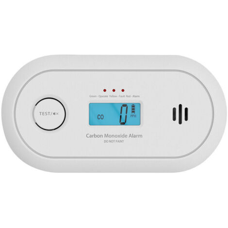 Détecteur de Monoxyde de Carbone Certifié avec Affichage Numérique et Batterie Remplaçable, Capteur 10 Ans (1/4)
