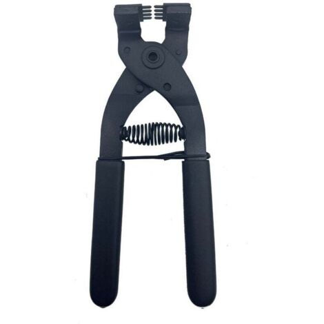 17 cm Pince silencieuse en Acier au Carbone à Main en Cuir Outil de Perforation de Trou d'artisanat 4 mm(4mm-4 Teeth) (1/4)