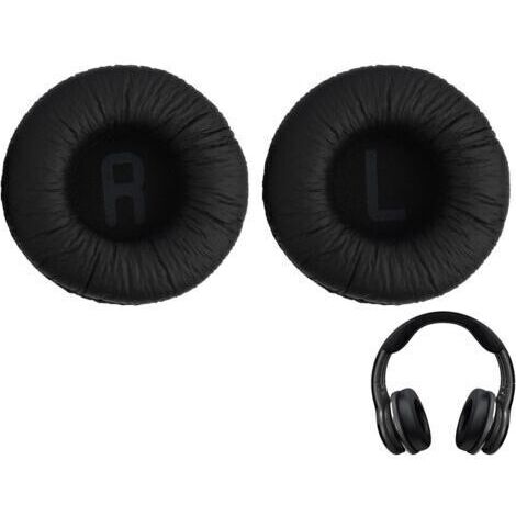 Coussinets de rechange pour casque JBL Tune T500BT, T450BT, 510BT, E40BT, coussinets d'oreille en mousse à mémoire de forme de 70 mm, similicuir, noir, confort et isolation phonique (1/4)