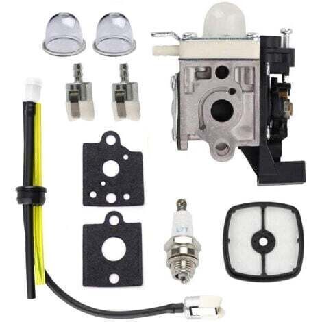 Kit carburateur de 10 pièces pour débroussailleuse ECHO SRM-2320T, 21,2 cm³, comprenant filtre à air, bougies d’allumage, durite de carburant et joints (1/4)