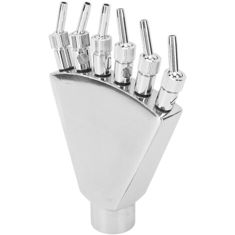 Pommeau de douche en acier inoxydable de 1 pouce, forme de queue de paon, pulvérisation diffuse, réglable, pour fontaines et aménagements paysagers (1/4)