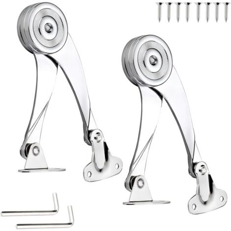 Charnière Inox Réglable pour Portes de Placard Ouverture 75 90 110 Degrés Clé Hexagonale Incluse (1/4)