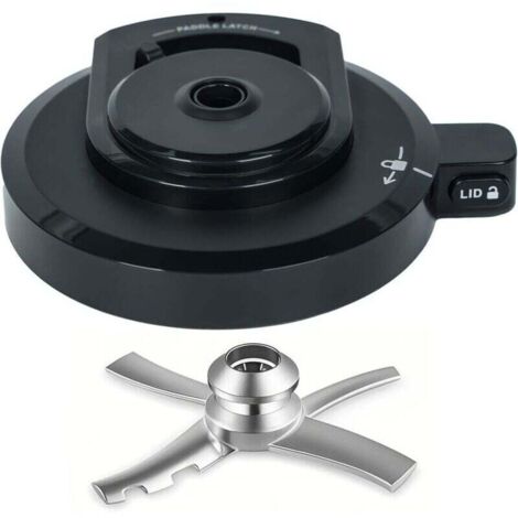 Couvercle extérieur de bol avec pale pour sorbetière Ninja NC301/NC300, couvercle de rechange réutilisable sans BPA, accessoire Creami compatible avec les séries Ninja NC299AMZ/NC301/NC300/NC201/NC101 (1/4)