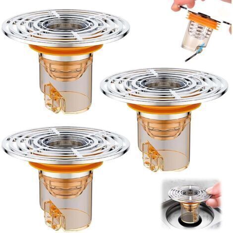 3 Pièces Clapet Anti-Odeur pour Douche, Clapet Anti-Odeur à Fermeture Automatique, Diamètre 32–42 mm, pour Cuisine, Salle de Bains et Local Technique (1/4)