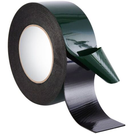 Ruban Adhésif Mousse Double Face Noir 10m x 50mm (1/4)