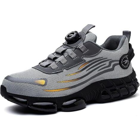Chaussures de Sécurité S3 Légères Respirantes Sans Lacets Embout Anti-Écrasement Pointure 42