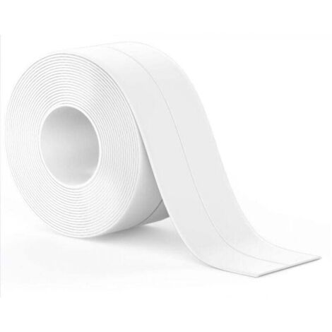 2 Rouleaux Joint Salle de Bain Blanc, Ruban Auto-Adhésif, Bande Etancheite Joint Baignoire Adapté à de Nombreuses Occasions pour Cuisine ou Salle de Bain(320 3,8cm) (1/4)