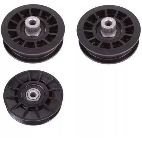 Jeu de 3 pièces pour Husqvarna, 2 poulies de renvoi en V 532194326 et 1 jeu de poulies lisses 532194327 (1/4)