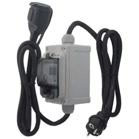 Compteur Électrique Numérique Mobile 230V IP67 pour Camping-Car et Véhicule Électrique avec Affichage LED et Réinitialisation Ortviai (1/4)