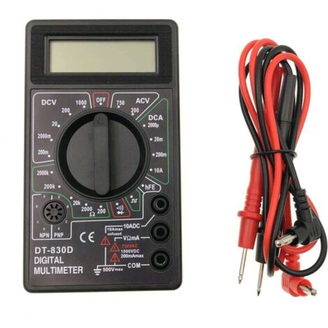 Multimètre Numérique DT-830D LCD Mesure Tension Courant Continu Alternatif Test Diode (1/4)