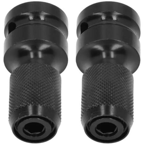 Lot de 2 Adaptateurs Douille 1-2 Pouces Carré à 1-4 Hexagonal pour Clés à Cliquet (1/2)