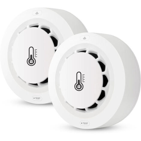 Détecteur Fumée WiFi Capteur Température Humidité pour Maison Intelligente Compatible Tuya (1/4)