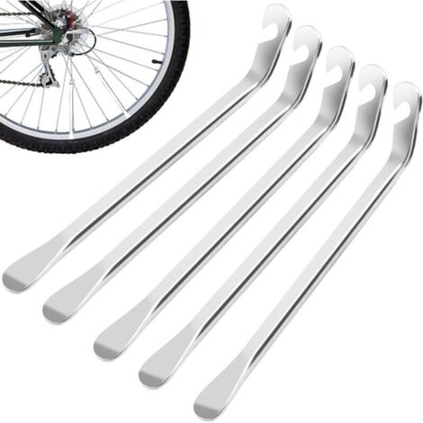 5 Leviers Démonte-Pneu Vélo Acier Carbone Réparation Changement Chambre Air (1/4)