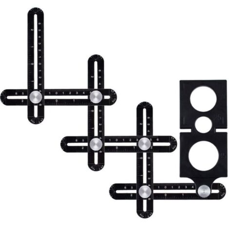 Gabarit d'Angle en Alliage d'Aluminium 6 Côtés pour Mesures Précises (1/4)
