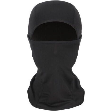 Cagoule de moto, cagoule douce et respirante, protection solaire complète, coupe-vent, masque de cou multifonctionnel, noir (1/4)