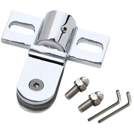 Charnière Pivotante Acier Inoxydable pour Porte Douche Verre – Kit 1 Pièce Vis Incluses (1/4)