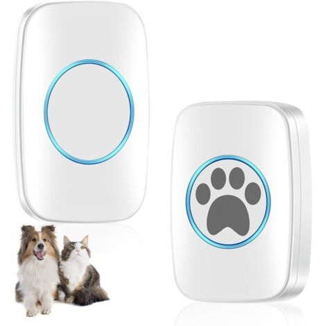 Cloche Sans Fil Étanche IP44 60 Sonneries 5 Niveaux Volume Animaux Maison (1/4)