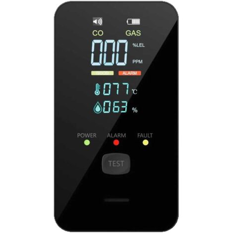 Détecteur 4-en-1 de monoxyde de carbone, détecteur de fuites de méthane et de gaz naturel, alarme domestique et commerciale contre le CO et le gaz (1/4)