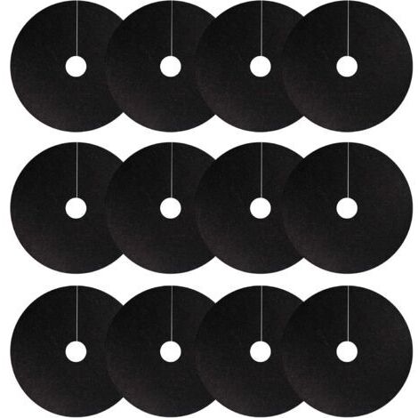 Lot de 12 anneaux de paillage en tissu non tissé de 52 cm (diamètre intérieur de 6 cm) – barrière anti-mauvaises herbes biodégradable et réutilisable (1/4)