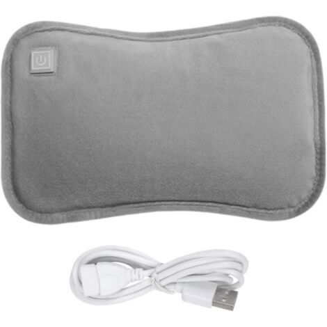 Bouillotte Électrique Pliable avec Housse en Flanelle Lavable, Chauffe-Lit et Chauffe-Mains Automatique