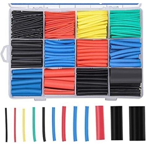 750pièces Gaine thermorétractable 2:1 Kit de Gaine Fil électrique Assortiment d'enroulement de câble étanche 270/328/530/560/580 pièces-750pièces (1/4)
