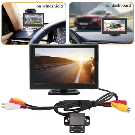 Kit de caméra de recul, écran de recul de 5 pouces, entrée vidéo V1/V2 ...