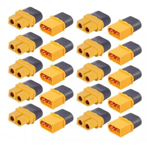 Jeu de 10 paires de connecteurs XT60 mâles et femelles, connecteur de boîtier XT60H (1/4)