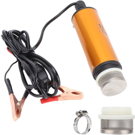 Mini pompe électrique submersible portable CC 12V 51mm avec un débit de 30 litres/minute, adaptée à l'eau, au diesel et au kérosène. (1/4)