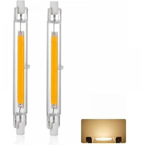 Ampoule LED R7S 118mm 20W Dimmable, Blanc Chaud 3000K 3000LM, Linéaire Remplacer Lampe Halogène J118 20W, Éclairage à 360 Degrés, Sans Scintillement, R7S OCB LED Tubes pour Projecteur, lot de 2 (1/4)
