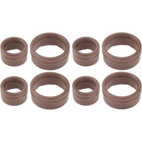 Kit de joints de climatisation 8 pièces, comprenant joints toriques et joints de compresseur, diamètre intérieur 10,6 mm/17 mm, compatible avec Renault Grand Scenic II/Megane II, référence constructeu