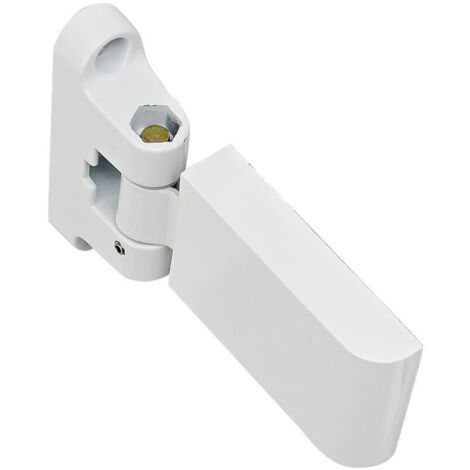Blanc Charnière de porte drapeau , charnière de porte robuste en PVC, charnière pour porte et fenêtre en acier et plastique (Clé incluse)