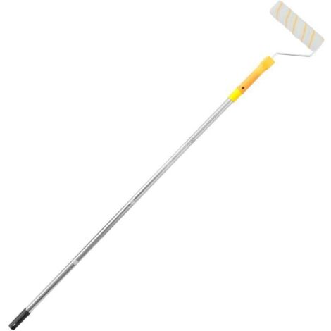 Rouleau de peinture avec tige télescopique de 30 à 137 cm, 4 sections, grand rouleau de peinture, largeur 23 cm (1/4)