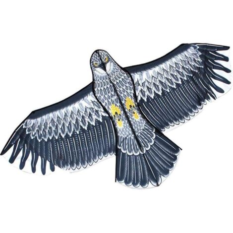 Effaroucheur Forme Rapace Volant, Cerf-Volant Grand Faucon Jardin Effaroucheur Agricoles Oiseau pour Protection Jardin Scarecrow Yard House, Facile À Assembler, 140x70cm Epouvantail et effaroucheur