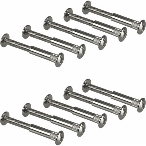 Vis de connexion, vis de raccordement, vis à six pans creux avec filetage, vis d’assemblage professionnelle, douille en acier nickelé pour meubles, vis pour connecter des meubles, M6 × 25 mm, Starligh (1/4)