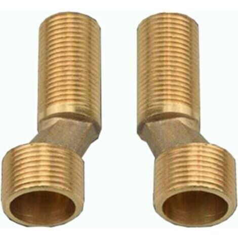 Robinet de baignoire-douche à connexion décalée, réducteur de coude en laiton, bras oscillant réglable, raccord décalé 1/2″–3/4″ (1/3)