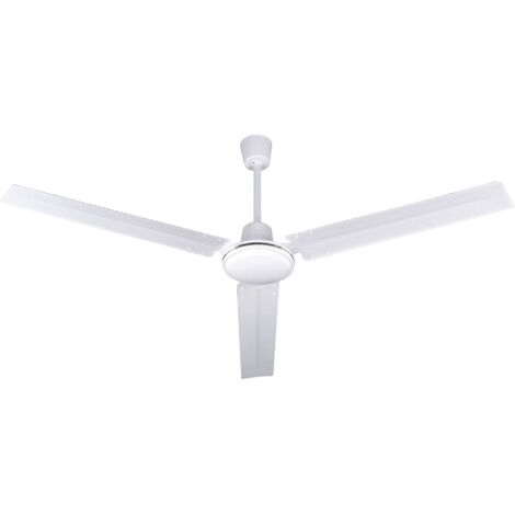 Ventilateur de plafond 70W – 3 pales en métal – Diamètre 142 cm – 5 vitesses de rotation – Sélecteur mural pour contrôle facile